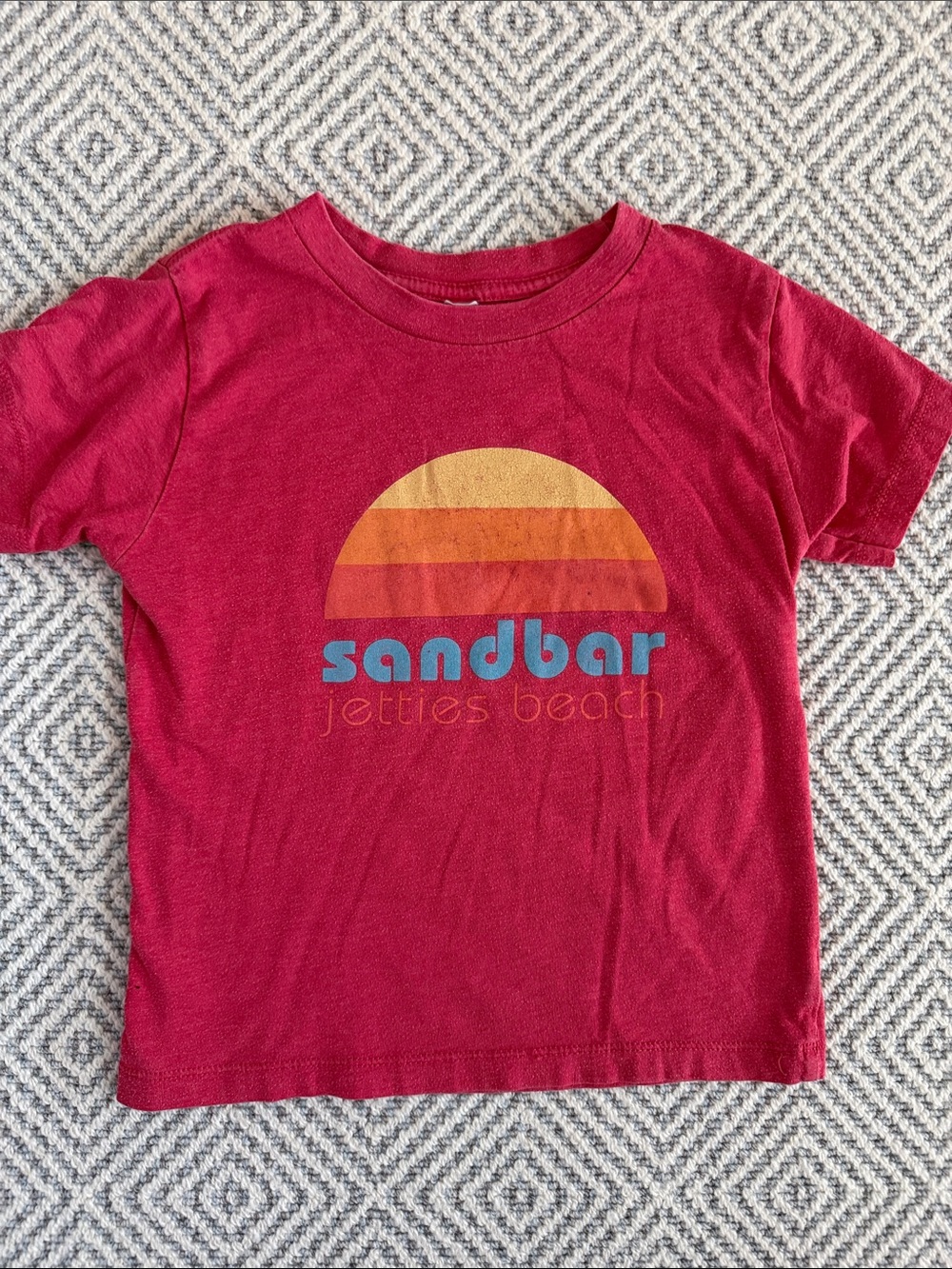 Jetties Beach Sandbar Kids Red Graphic Tee